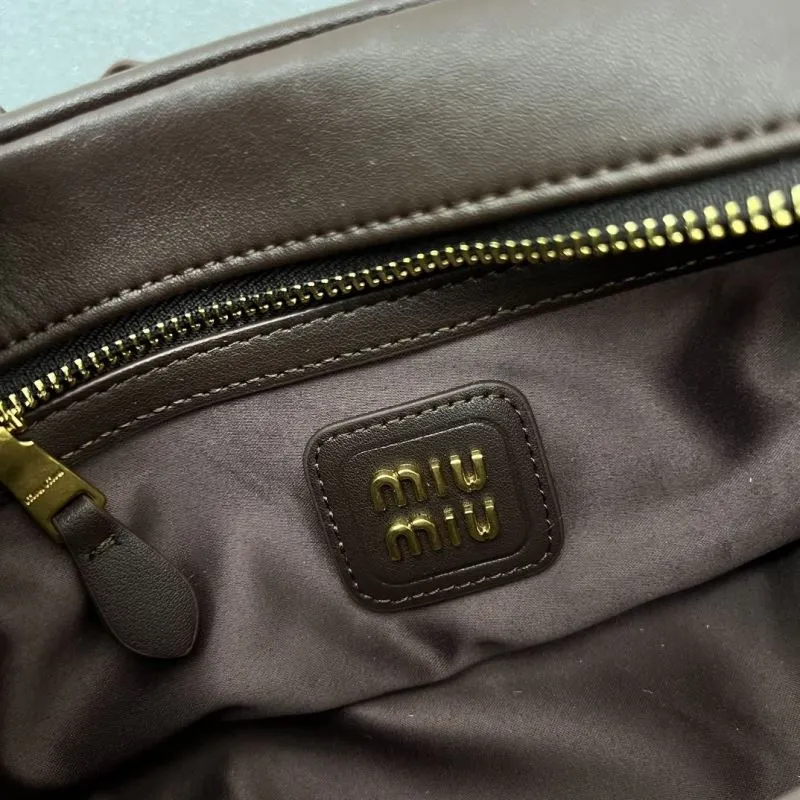 Miu Miu 7003SQ Small Dark Brown Top Handle Bag - Image 9