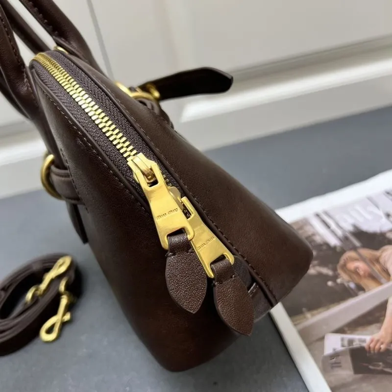 MIU MIU Brown Leather Top Handle Bag 7001SQ - Image 5