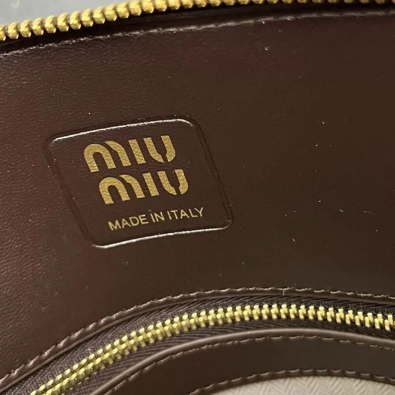 MIU MIU Brown Leather Top Handle Bag 7001SQ - Image 9