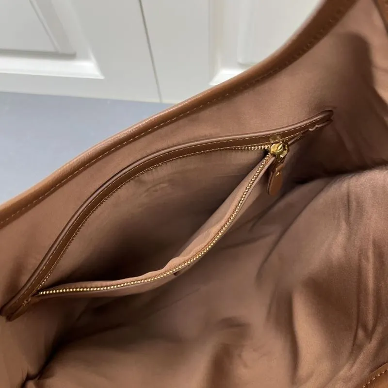 MIU MIU Brown Leather Hobo Tote Bag 7011SQ - Image 7