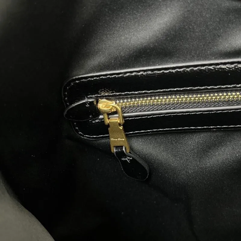 Miu Miu Black Leather Hobo Tote Bag 7011SQ - Image 8