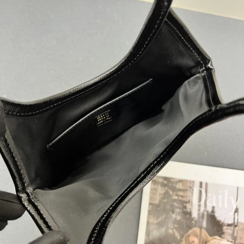 MIU MIU Black Small Top Handle Crossbody Bag 7010SQ - Image 8