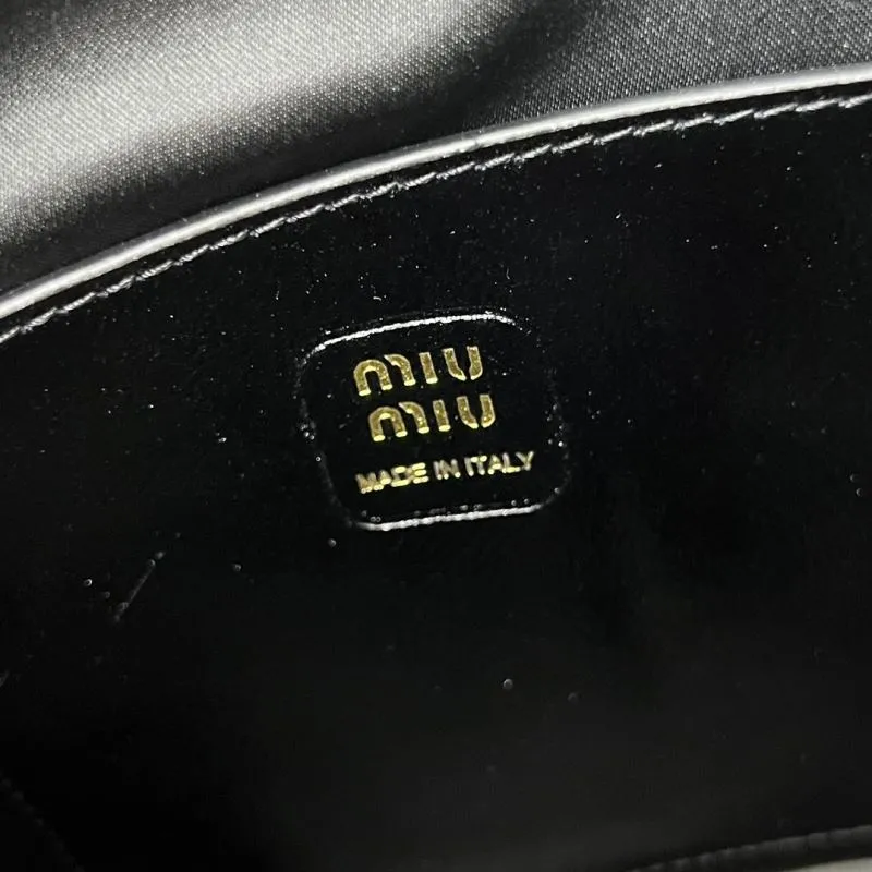 MIU MIU Black Small Top Handle Crossbody Bag 7010SQ - Image 9