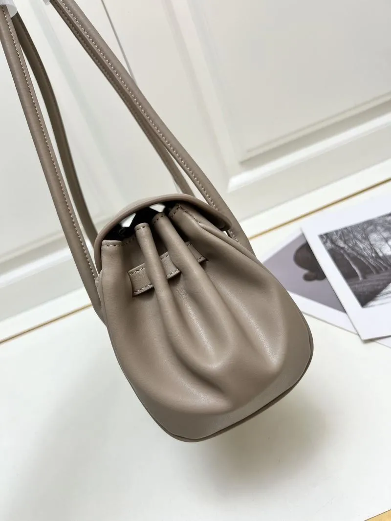 MIU MIU H08875 Taupe Leather Shoulder Bag - Image 5