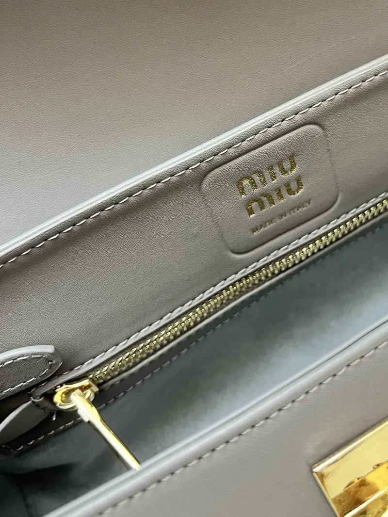 MIU MIU Gray Top Handle Shoulder Bag H08875 - Image 8