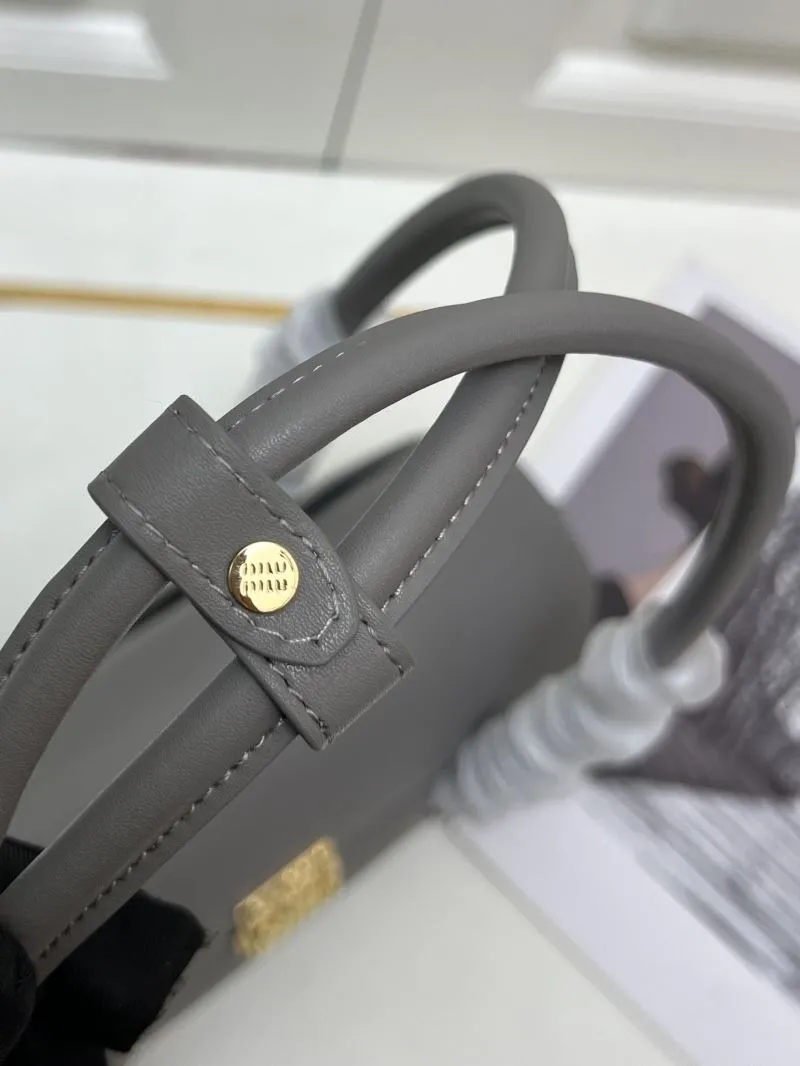 MIU MIU Gray Top Handle Shoulder Bag H08875 - Image 9