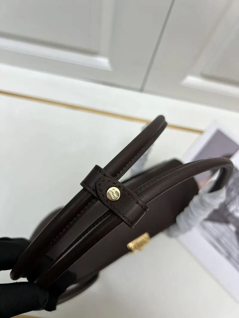 MIU MIU Brown Top Handle Shoulder Bag H08875 - Image 9
