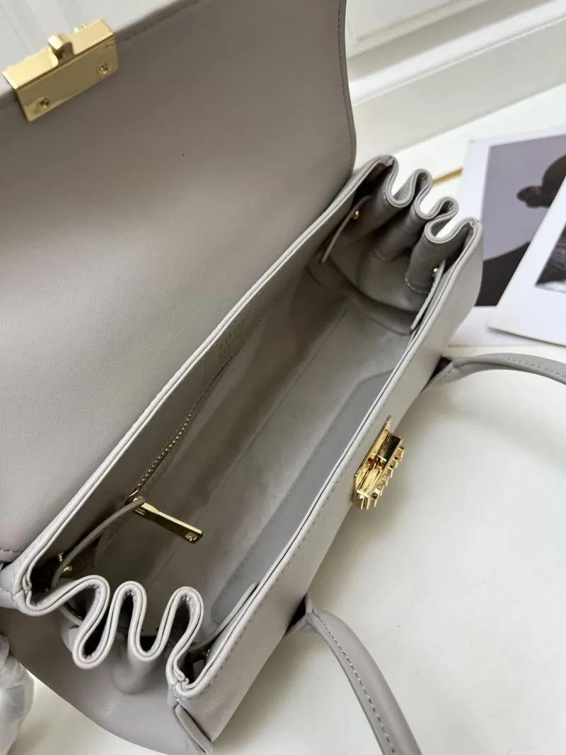 MIU MIU Light Gray Top Handle Bag H08875 - Image 8