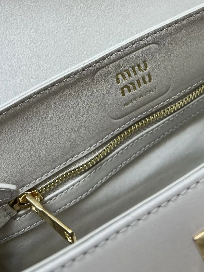 MIU MIU Light Gray Top Handle Bag H08875 - Image 9