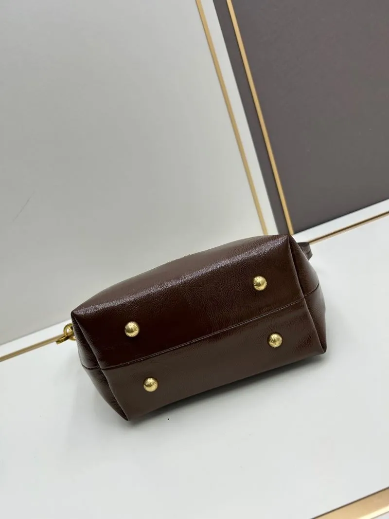 Miu Miu Brown Leather Top Handle Bag 1058 - Image 4