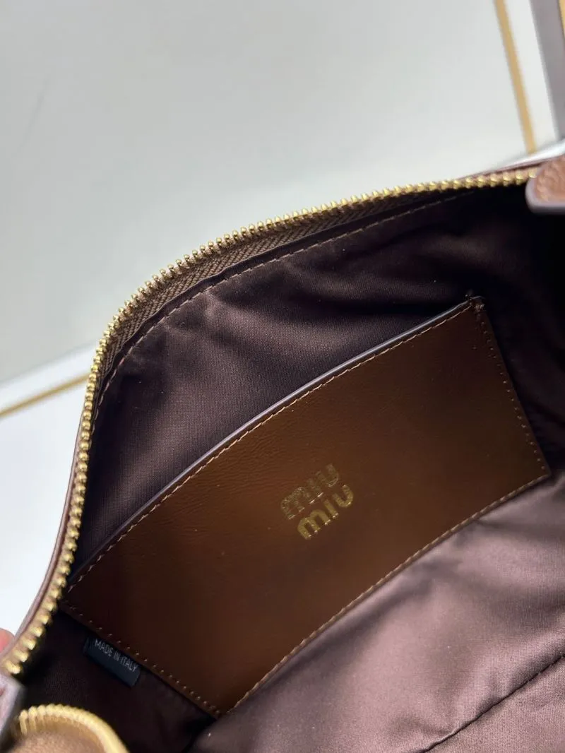 Miu Miu Brown Leather Top Handle Bag 1058 - Image 7