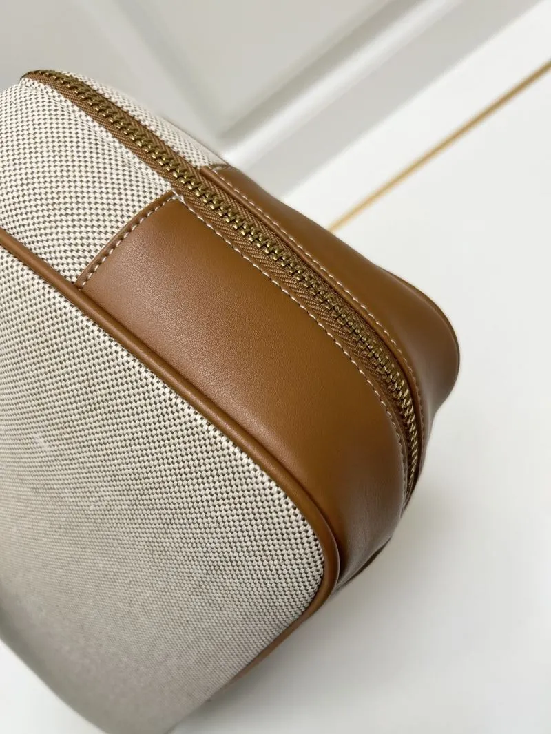 MIU MIU 5BB117 Beige Canvas Top Handle Bag - Image 4