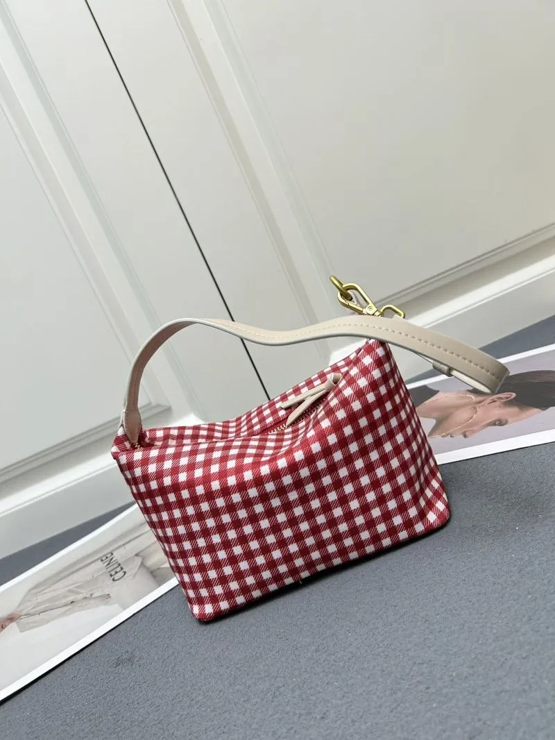 Alternative view of MIU MIU Red White Check Top Handle Bag 5NE581