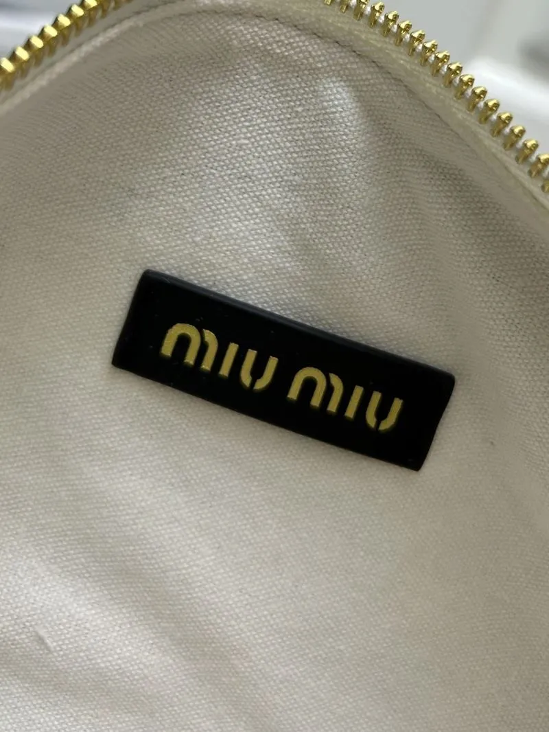 Alternative view of MIU MIU Black White Striped Top Handle Bag 5NE581