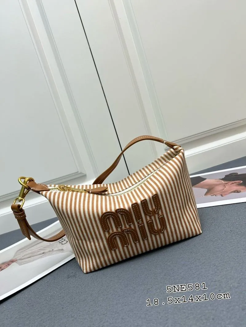 MIU MIU Striped Top Handle Bag 5NE581