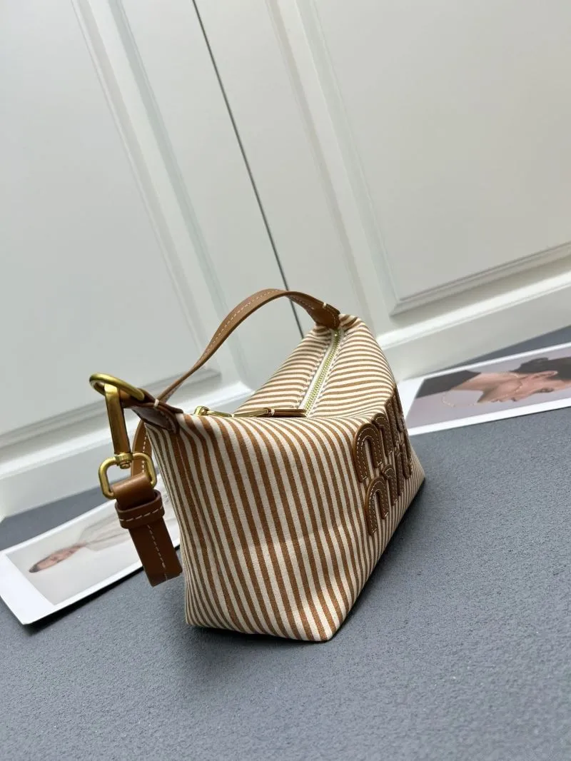 MIU MIU Striped Top Handle Bag 5NE581 - Image 3