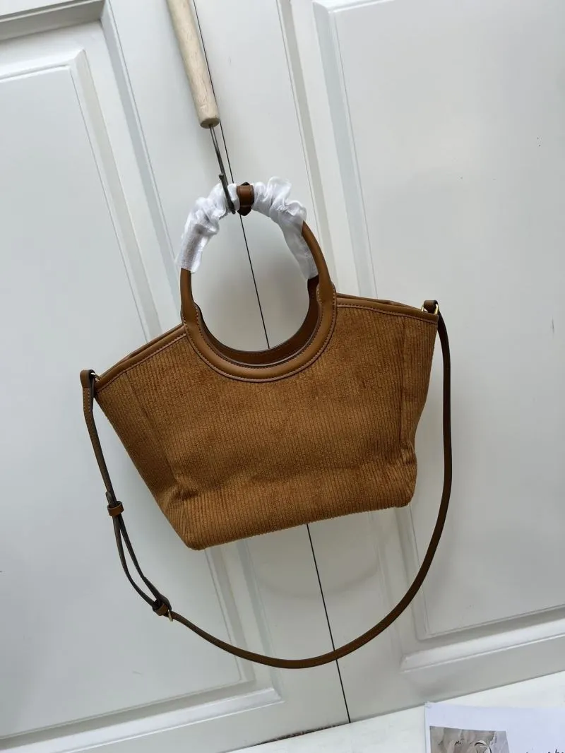 MIU MIU Brown Corduroy Top Handle Crossbody Bag - Image 6