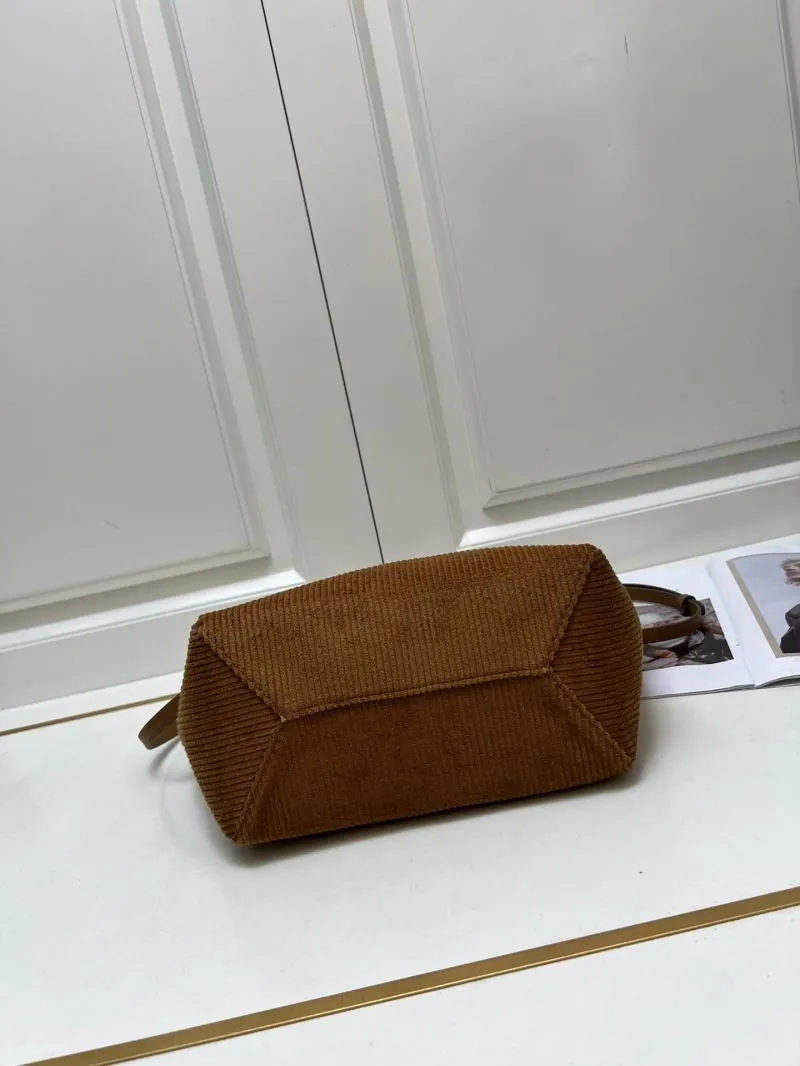 MIU MIU Brown Corduroy Top Handle Crossbody Bag - Image 7