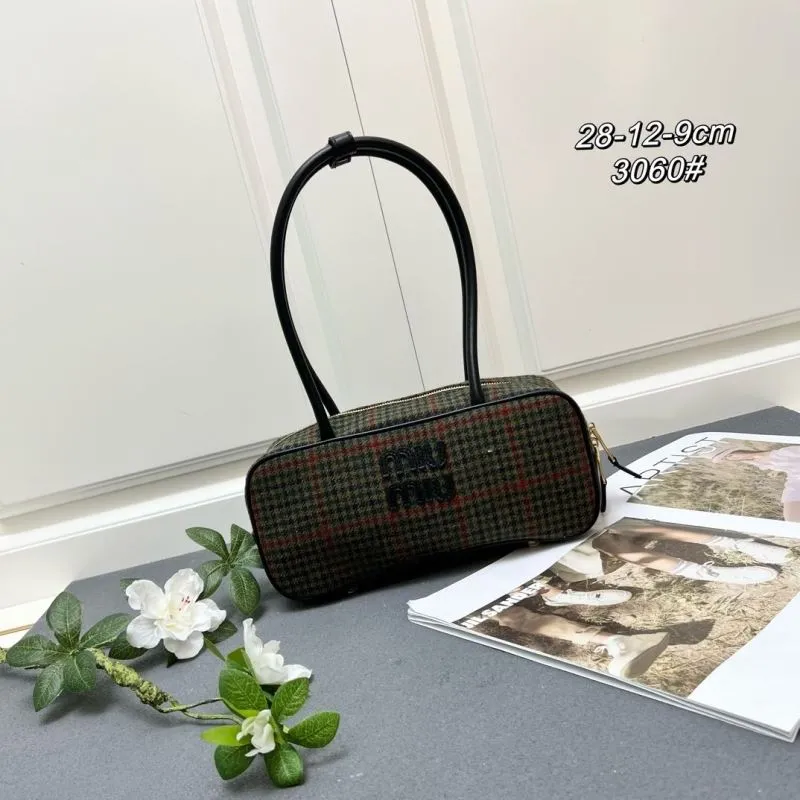 MIU MIU Plaid Top Handle Bag 3060