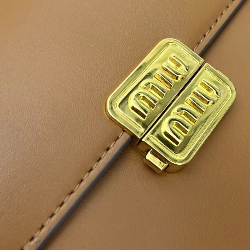MIU MIU Brown Top Handle Bag 5BD265 - Image 4