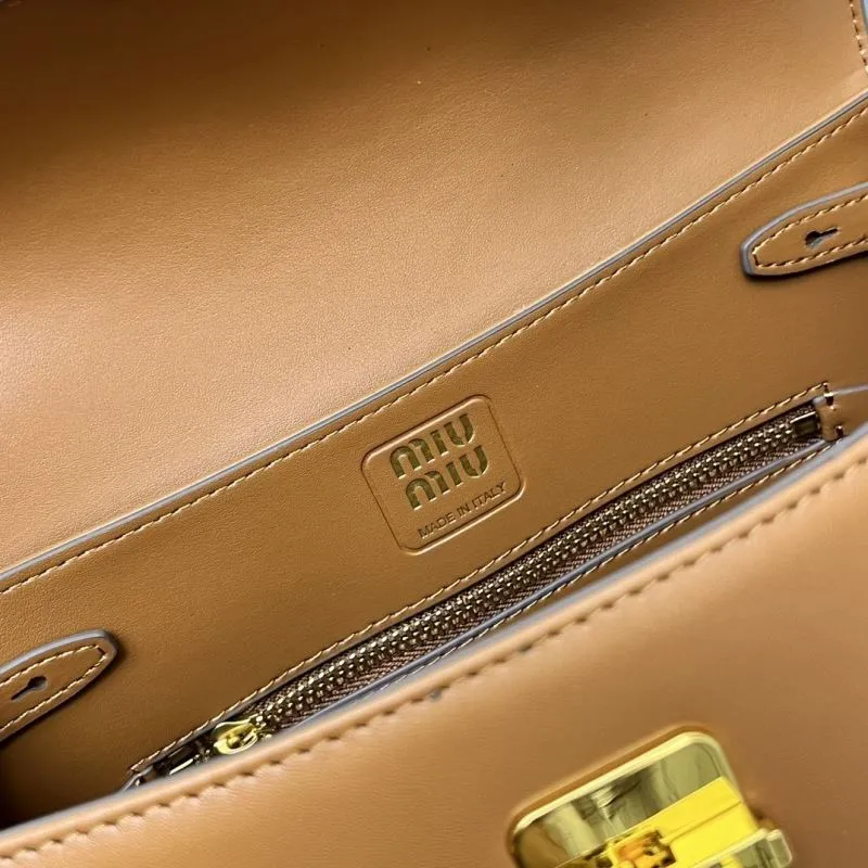 MIU MIU Brown Top Handle Bag 5BD265 - Image 9