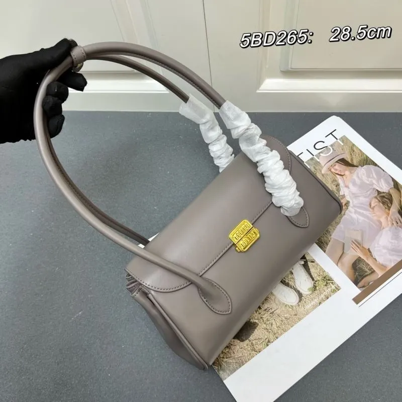 Alternative view of MIU MIU Gray Top Handle Bag 5BD265 28.5cm