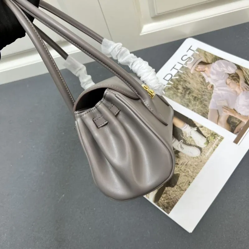 MIU MIU Gray Top Handle Bag 5BD265 28.5cm - Image 3
