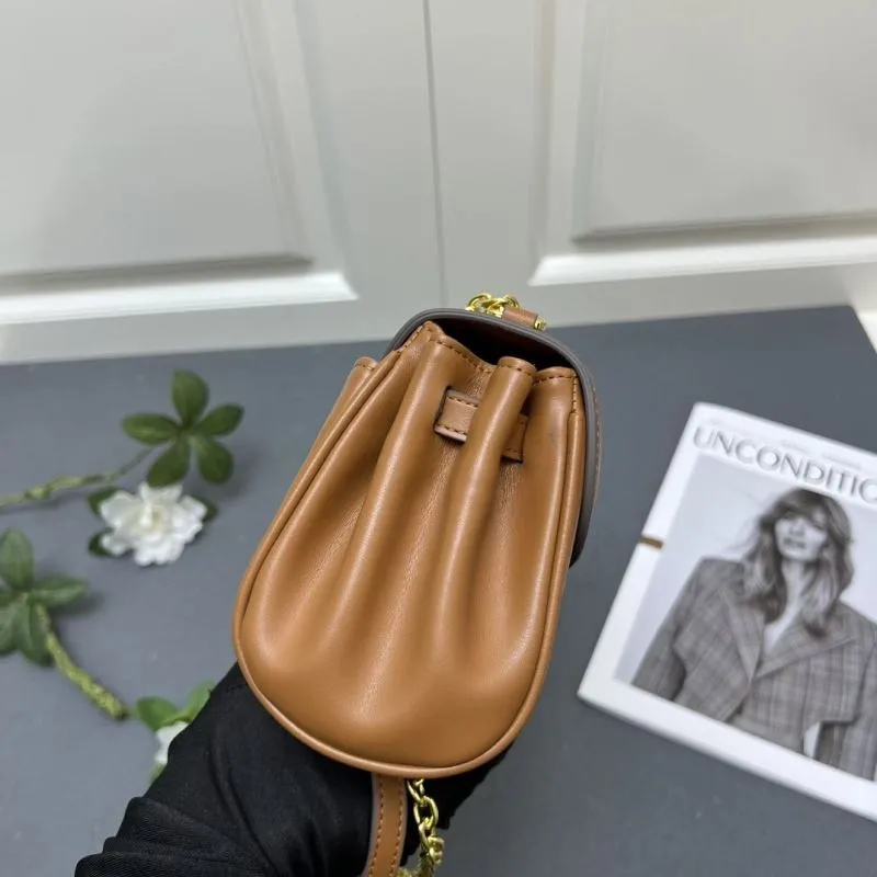 MIU MIU Brown Top Handle Bag 5BD266 24cm - Image 4