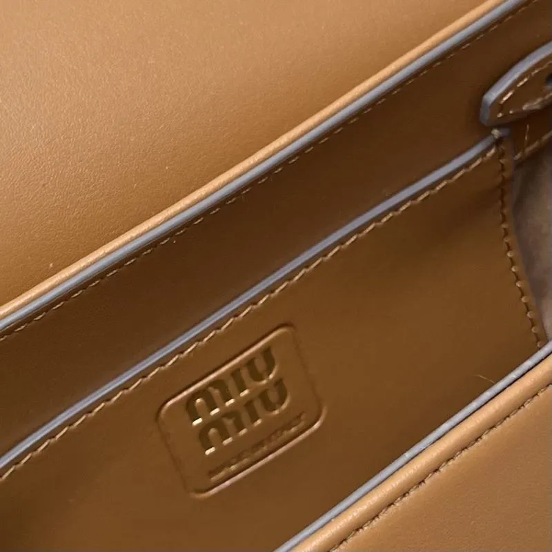 MIU MIU Brown Top Handle Bag 5BD266 24cm - Image 10
