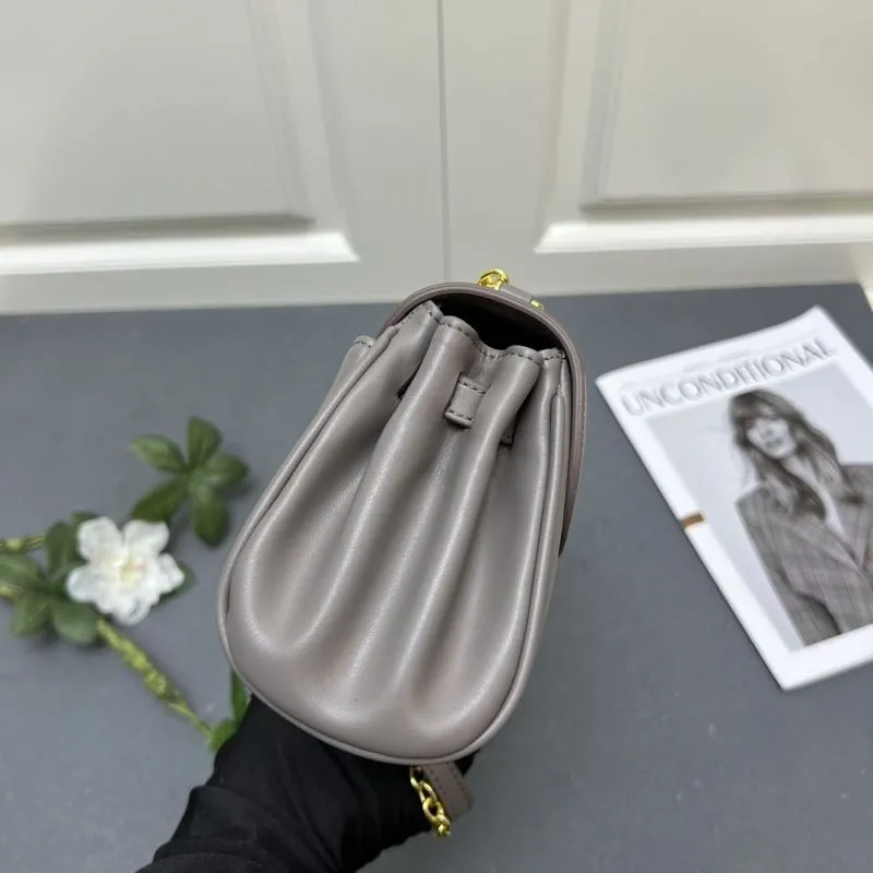 Alternative view of MIU MIU Gray Leather Top Handle Crossbody Bag 5BD266 24cm