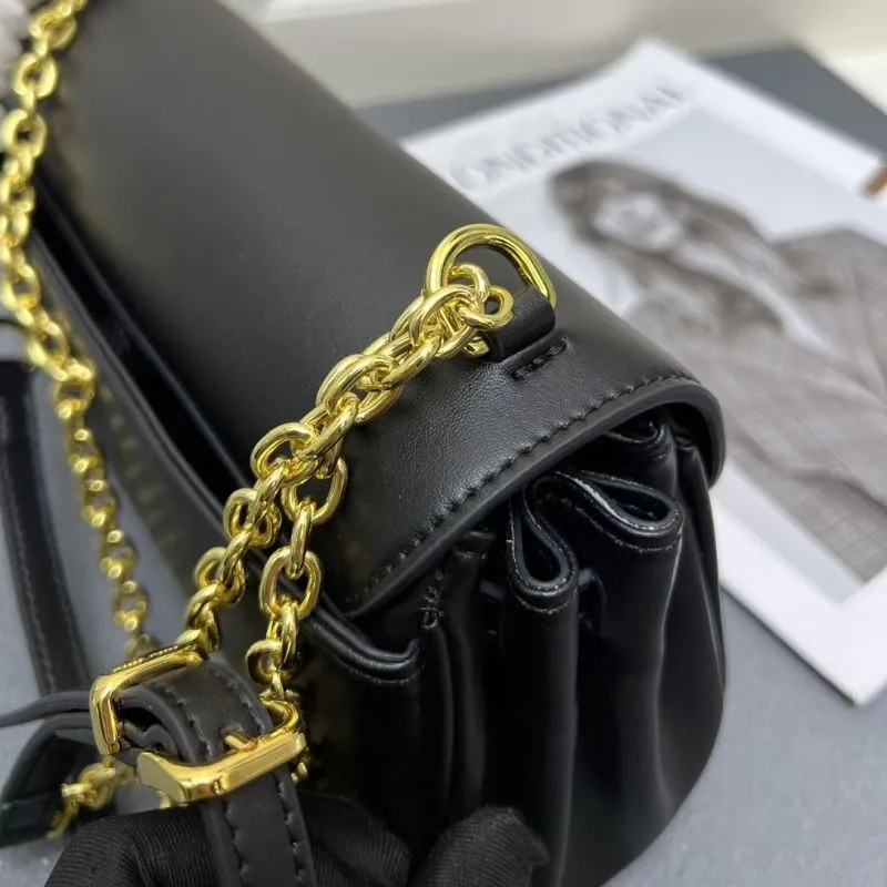 Miu Miu Black Leather Shoulder Bag 5BD266 24cm - Image 7