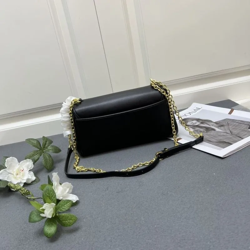 Miu Miu Black Leather Shoulder Bag 5BD266 24cm - Image 8