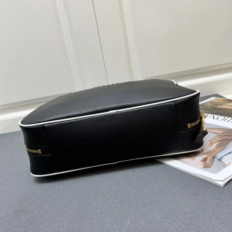 MIU MIU Black White Top Handle Bag 1084 - Image 6