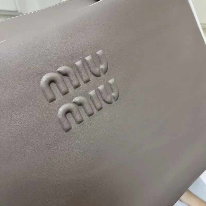 MIU MIU Y117 Gray Top Handle Bag - Image 5