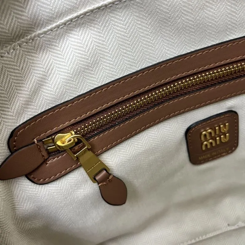 Alternative view of MIU MIU Brown Patchwork Top Handle Bag 117
