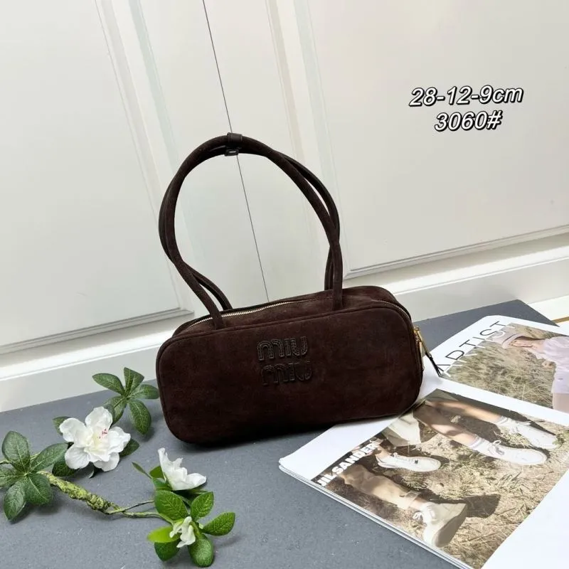 MIU MIU Dark Brown Top Handle Bag 3060
