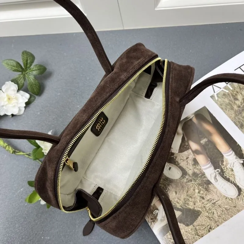 MIU MIU Dark Brown Top Handle Bag 3060 - Image 8