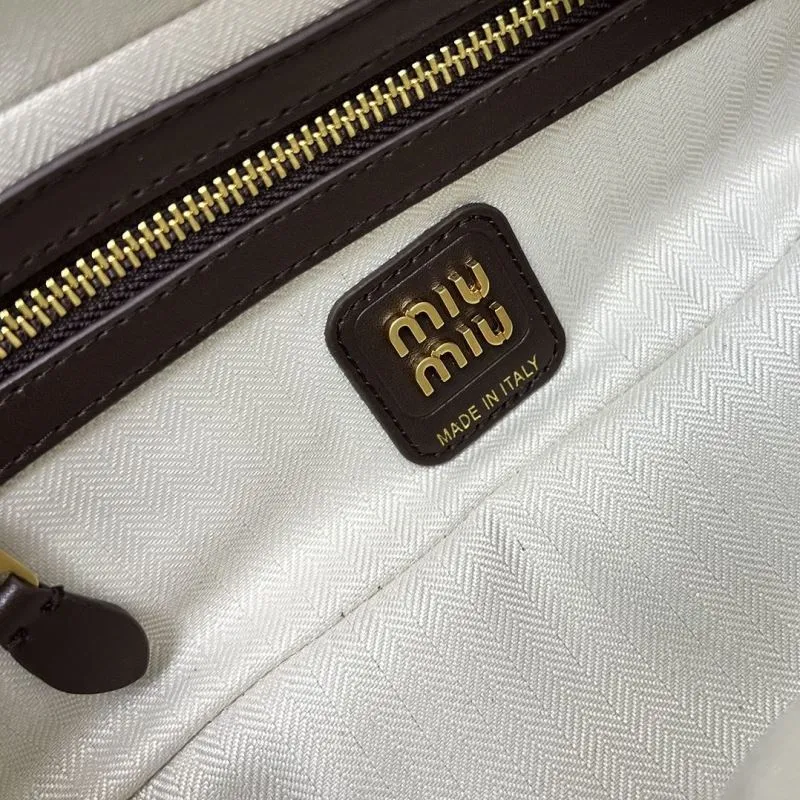 MIU MIU Dark Brown Top Handle Bag 3060 - Image 9