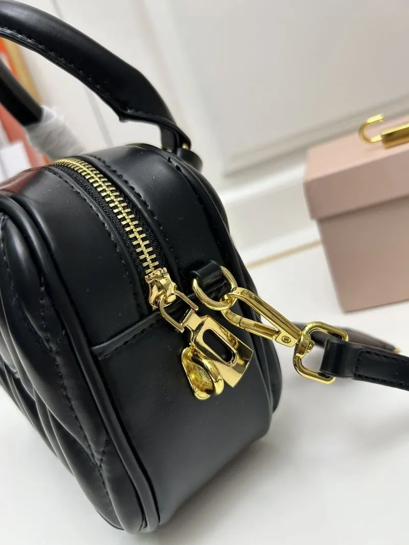 Miu Miu Black Matelassé Top Handle Crossbody Bag 2311 - Image 6