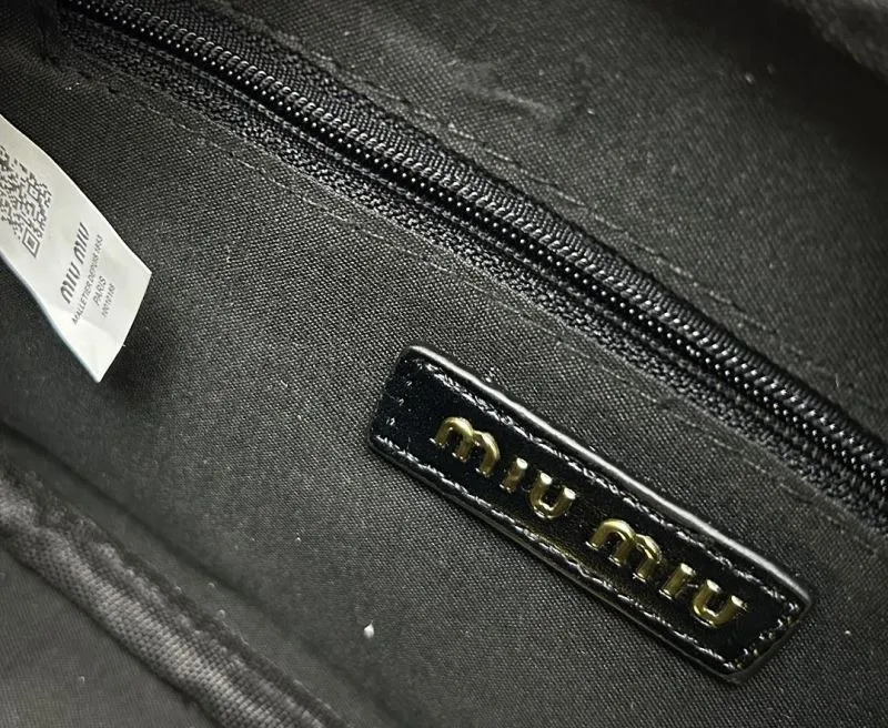 Miu Miu Black Matelassé Top Handle Crossbody Bag 2311 - Image 9