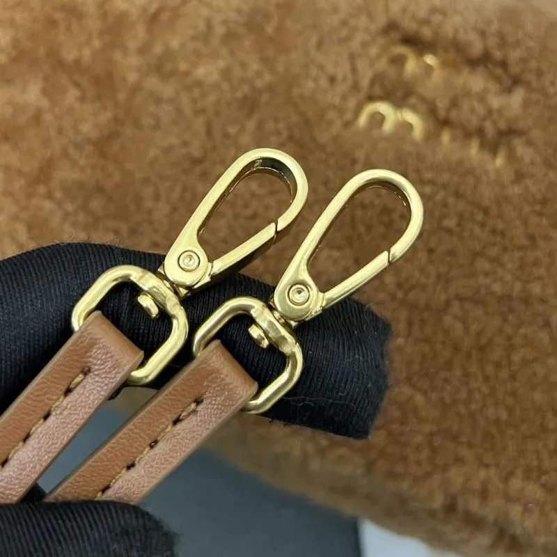 Alternative view of Miu Miu Brown Shearling Top Handle Crossbody Bag