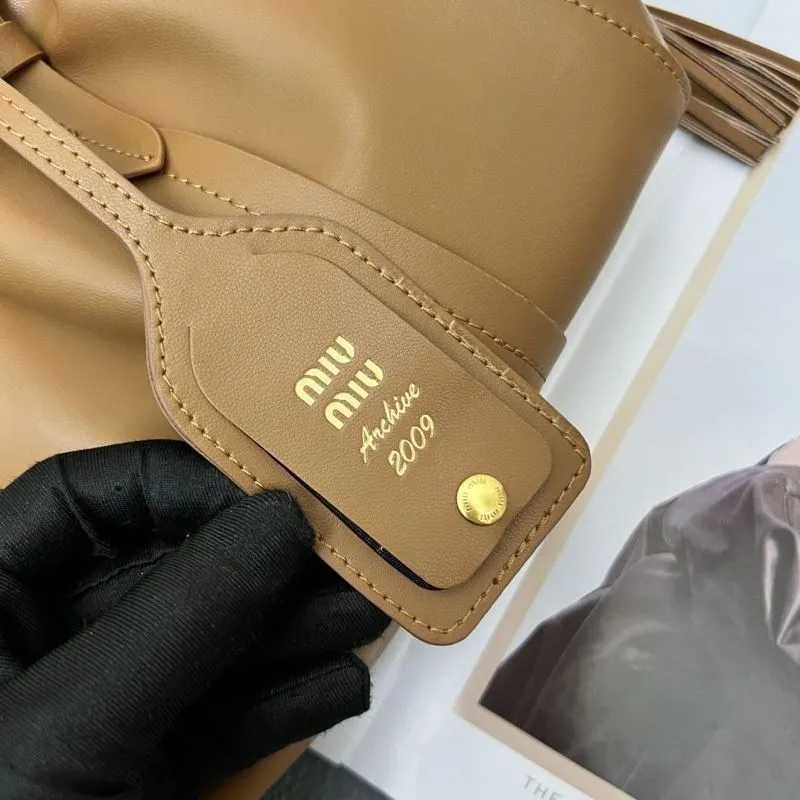 Miu Miu Brown Leather Top Handle Bag 5BG306 - Image 5