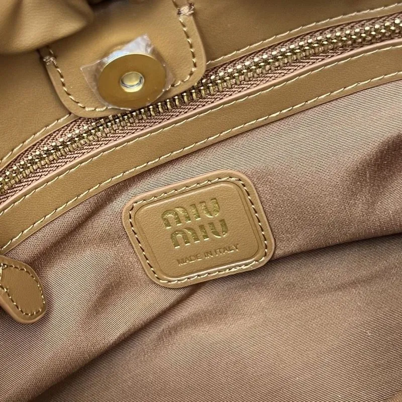 Miu Miu Brown Leather Top Handle Bag 5BG306 - Image 10