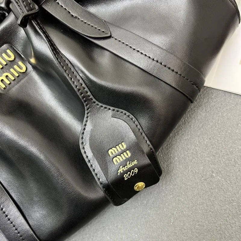 MIU MIU Black Leather Shoulder Bag 5BG306 - Image 5