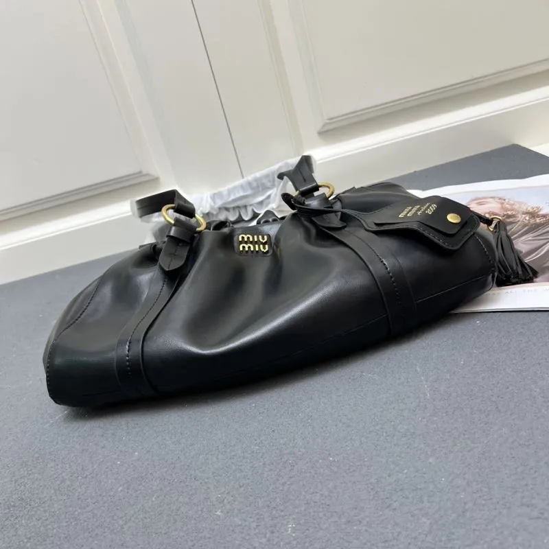 MIU MIU Black Leather Shoulder Bag 5BG306 - Image 7