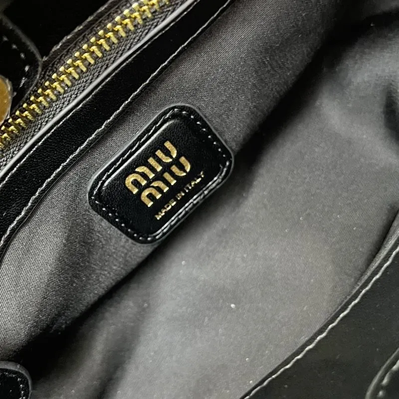 MIU MIU Black Leather Shoulder Bag 5BG306 - Image 9