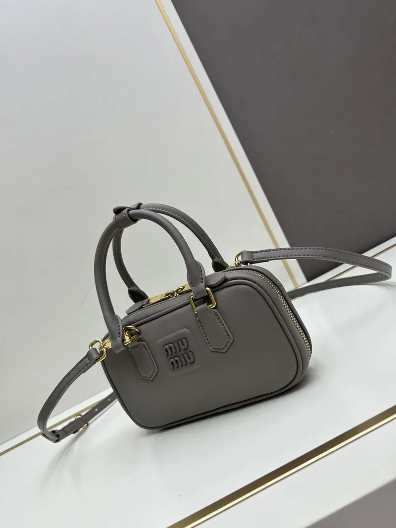 Alternative view of MIU MIU Gray Top Handle Crossbody Bag C7036