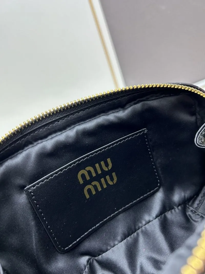 MIU MIU Black Crocodile Embossed Top Handle Crossbody Bag C7036 - Image 8
