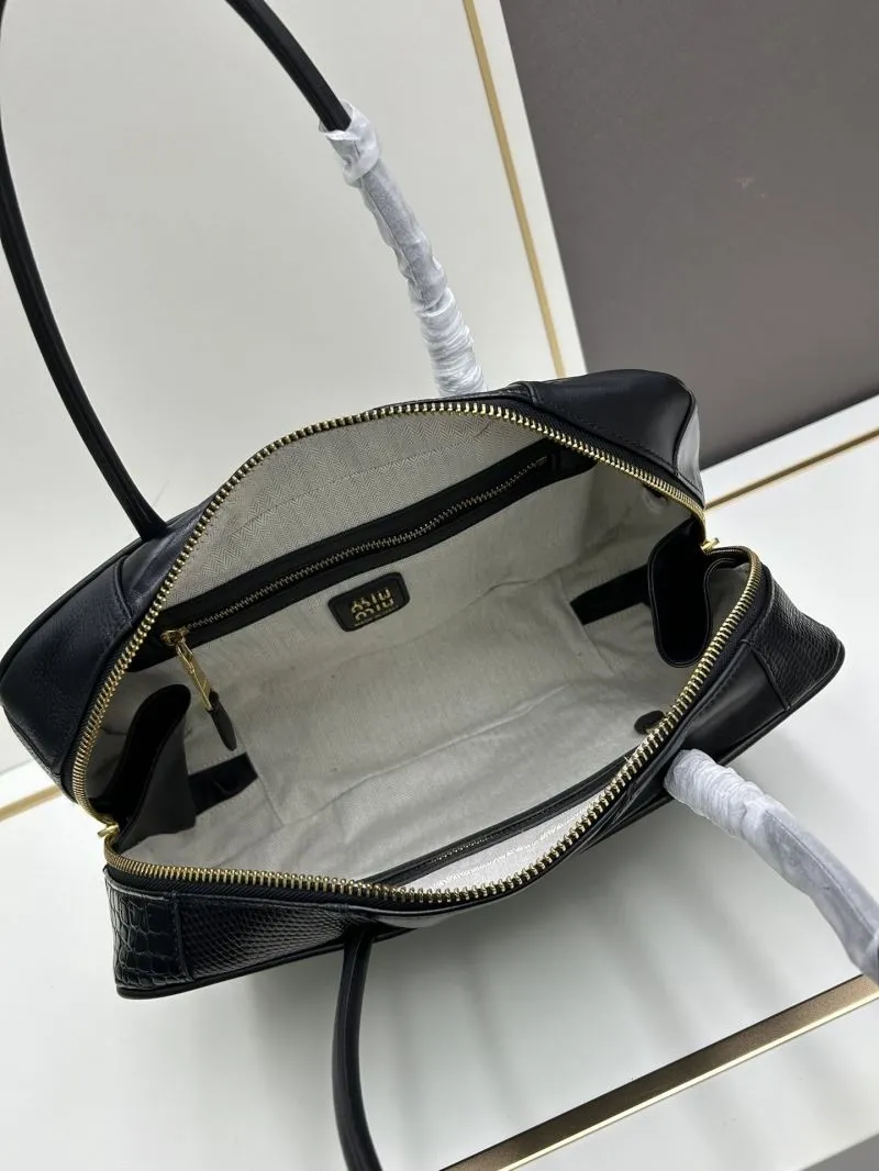 MIU MIU Black Top Handle Bag 1108 - Image 7
