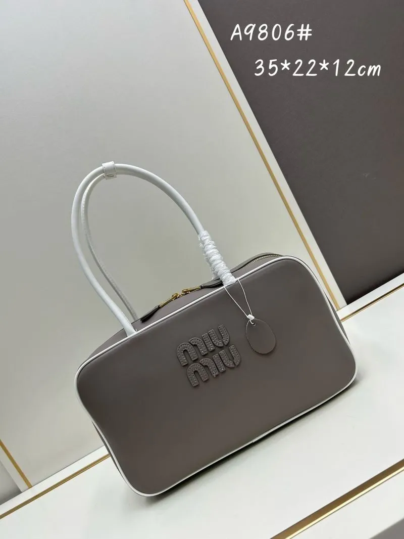 MIU MIU Gray Top Handle Bag Model A9806